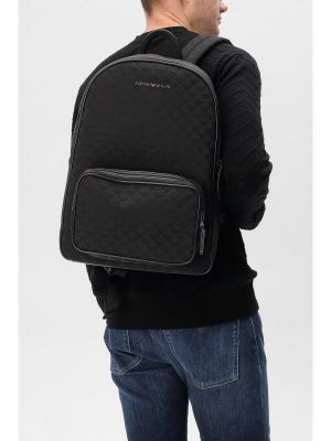 Черный рюкзак Emporio Armani