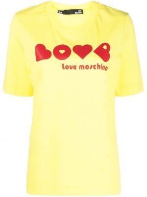 T-shirt Love Moschino gul