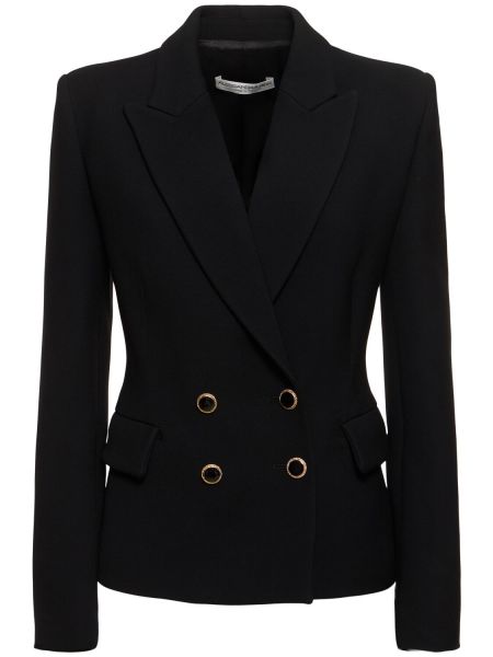 Ull dobbeltspent blazer Alessandra Rich svart