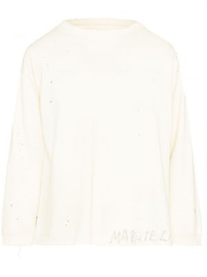 Sweatshirt aus baumwoll Maison Margiela weiß