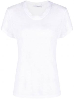 T-shirt en lin avec manches courtes Iro blanc