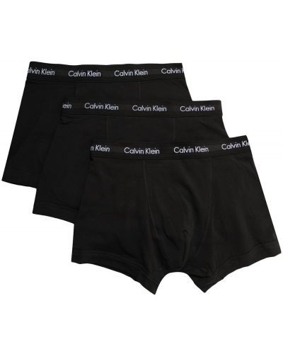 Bombažne nogavice Calvin Klein črna