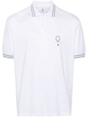 Poloshirt Brunello Cucinelli hvid