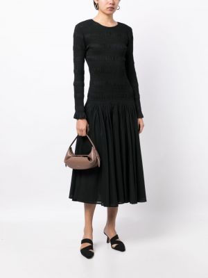Bavlněné midi šaty Merlette černé