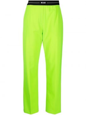 Spodnie skinny wełniane Msgm - zielony