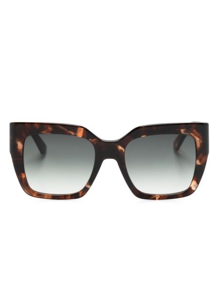 Oversized sluneční brýle Longchamp hnědé
