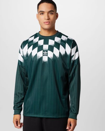 Voľné priliehavé tričko s dlhými rukávmi Adidas Originals zelená