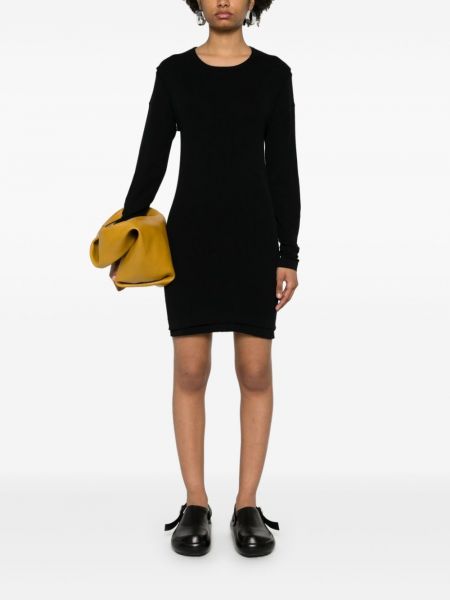 Bavlněné mini šaty Lemaire černé