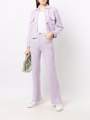 Pantalones rectos de punto Barrie violeta