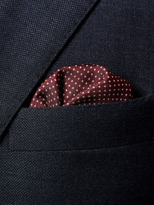 Шелковый платок в горошек Eton красный