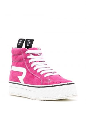 Sneakersy zamszowe R13 różowe