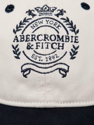 Czapka z daszkiem bawełniana Abercrombie & Fitch biała
