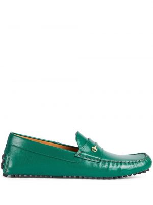 Pantofi loafer din piele Gucci verde