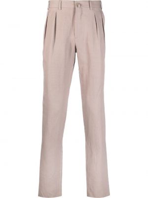 Pantalon droit plissé Canali rose