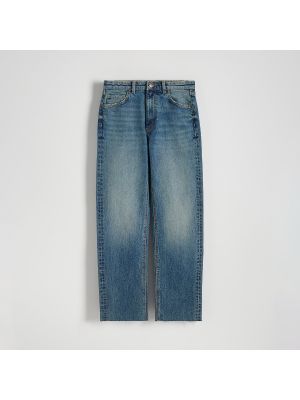 Straight fit džíny s vysokým pasem Reserved modré
