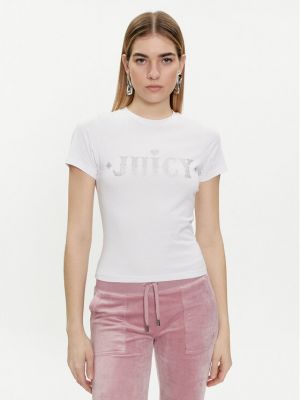Slim fit tričko Juicy Couture bílé