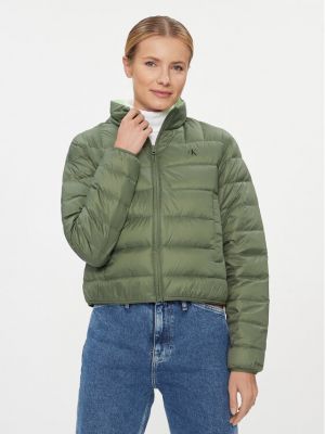 Denim jakna Calvin Klein Jeans zelena