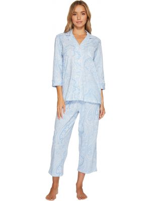 Пижама с узором пейсли Lauren Ralph Lauren синяя