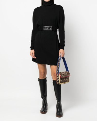 Pletené kašmírové šaty Max & Moi černé