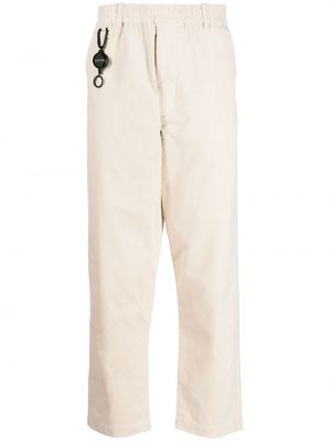 Βαμβακερό παντελόνι με ίσιο πόδι Izzue λευκό