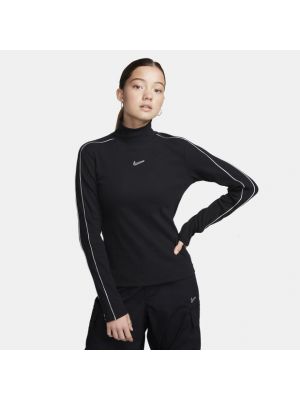 T-shirt manches longues en coton en jersey de danse Nike noir