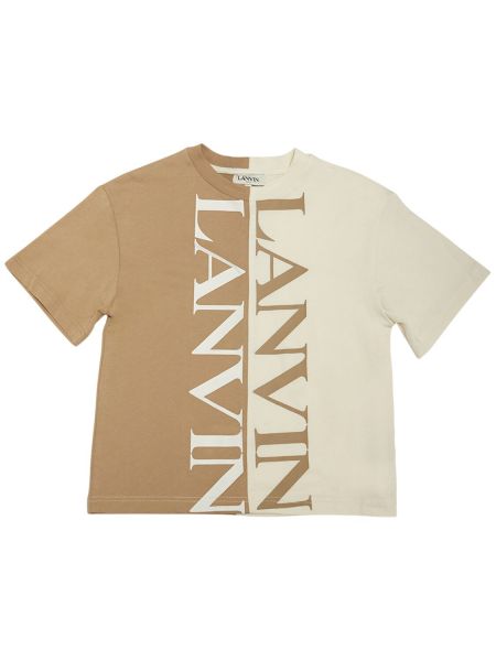 Jersey printti puuvilla t-paita pojille Lanvin beige