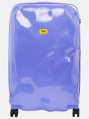 Kockás bőrönd Crash Baggage lila