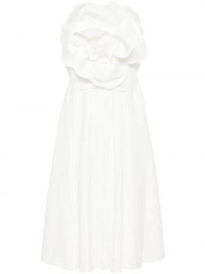 Sukienka midi w kwiatki Nissa biała