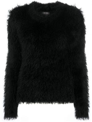 Πουλόβερ με γούνα Isabel Marant μαύρο