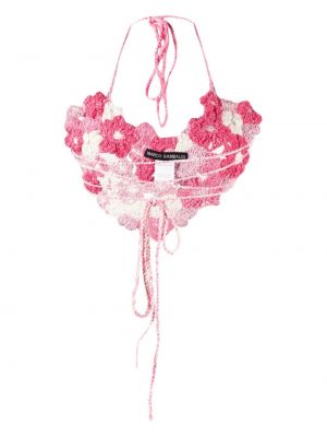 Topi ar ziediem ar sirsniņām Marco Rambaldi rozā