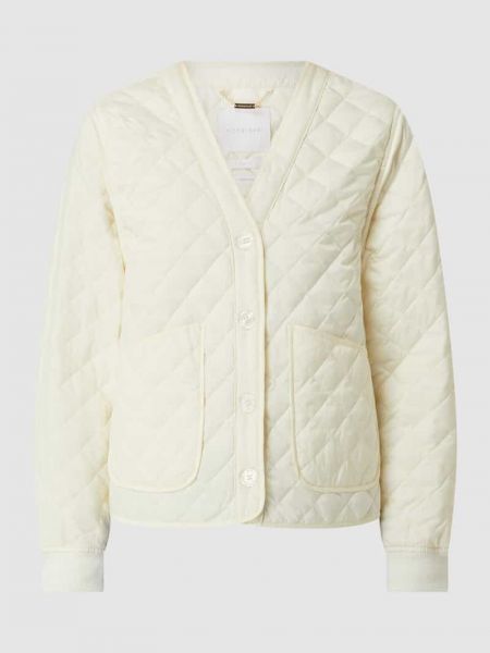 Biała pikowana kurtka z dekoltem w serek Rich & Royal