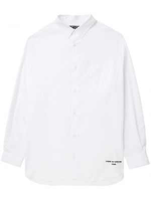 Βαμβακερό πουκάμισο με κέντημα Comme Des Garçons Homme λευκό
