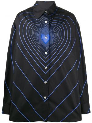 Camisa con estampado con corazón Marni negro