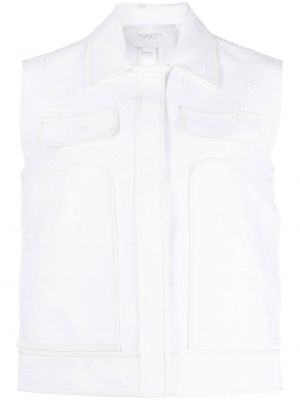 Φλοράλ αμάνικο πουκάμισο Giambattista Valli λευκό