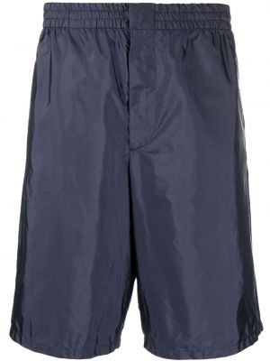 Bermuda kratke hlače iz najlona Prada modra