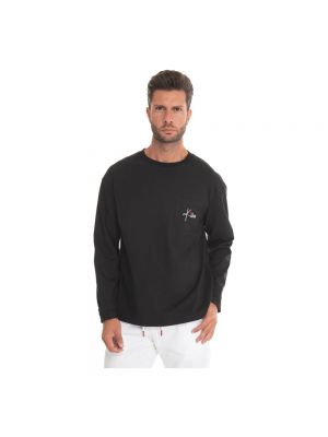 Sweatshirt mit rundem ausschnitt mit taschen Kiton schwarz