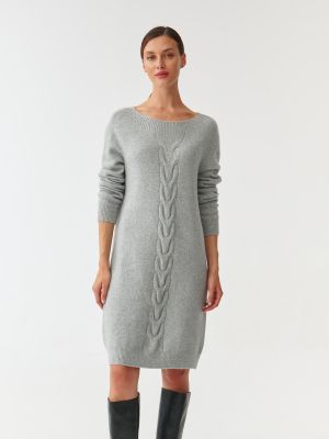 Pletené pletené šaty Tatuum sivá