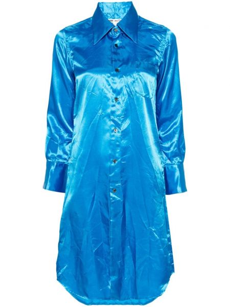 Suknelė su apykakle Comme Des Garçons mėlyna