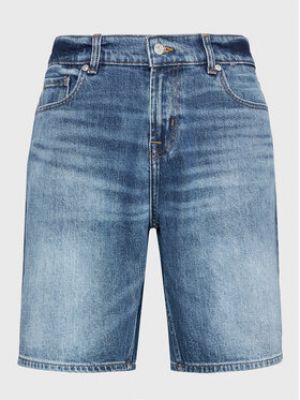 Priliehavé džínsové šortky 7 For All Mankind modrá