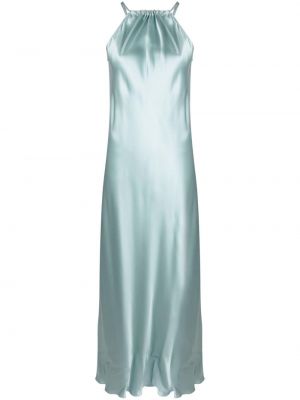 Hedvábné dlouhé šaty Antonelli modré