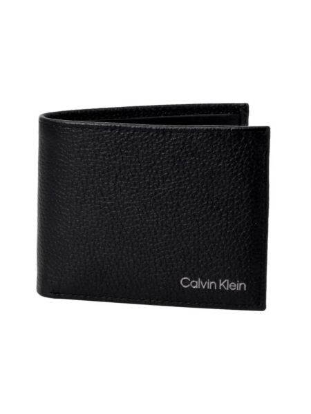 Portfel skórzany z kieszeniami Calvin Klein czarny