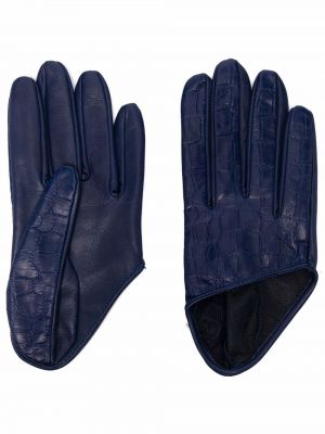 Leder handschuh Manokhi blau