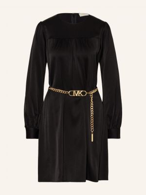 Saténové šaty Michael Kors černé