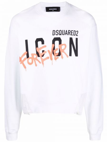 Trykt sweatshirt Dsquared2 hvit