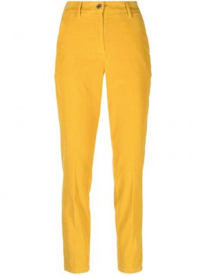 Slim fit manšestrové kalhoty Jacob Cohen žluté