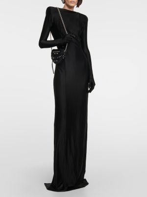Μίντι φόρεμα από ζέρσεϋ Vetements μαύρο