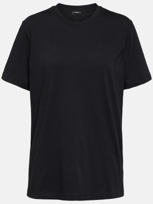 T-shirt di cotone in jersey Joseph nero
