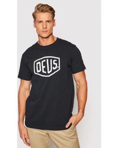 T-Shirt Shield DMW41808E Czarny Regular Fit Deus Ex Machina