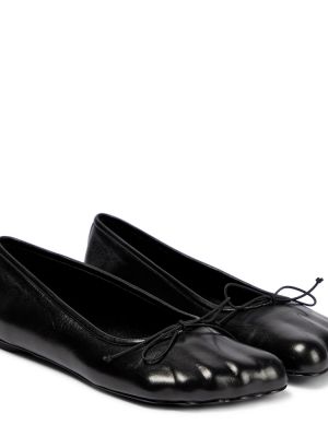 Bőr balerina cipők Balenciaga fekete