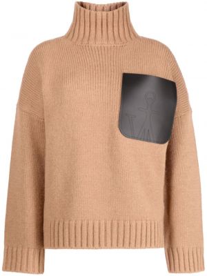 Sweter z kieszeniami Jw Anderson brązowy